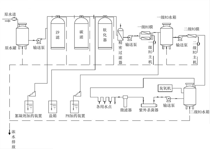 纯化水设备系统图